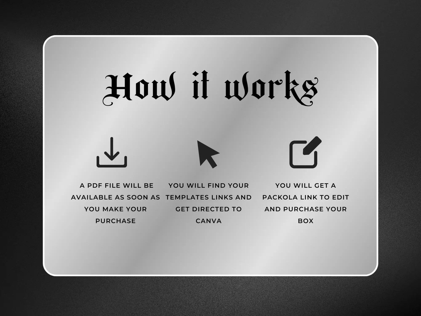 Silver Black Wig Mailer Box - Shaima Studio