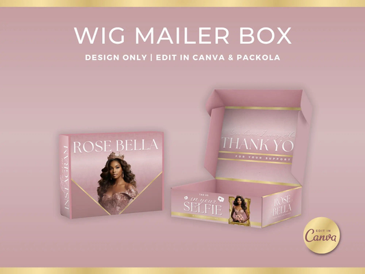 Rose Gold Wig Mailer Box - Shaima Studio