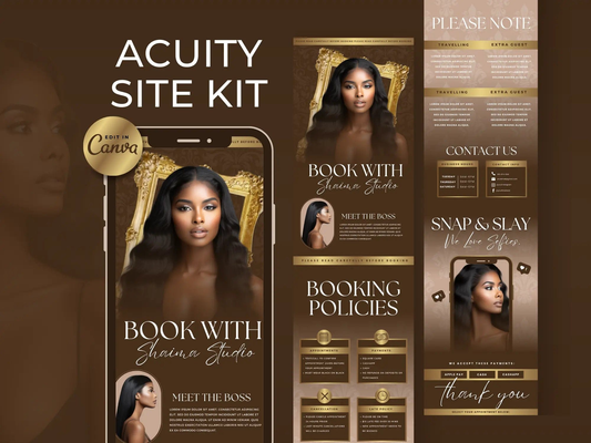 Brown & Gold Acuity Scheduling Site - Shaima Studio