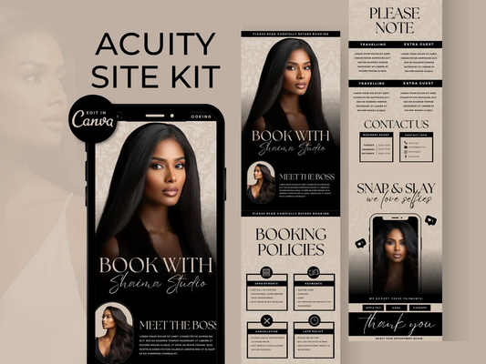 Beige & Black Acuity Scheduling Template - Shaima Studio