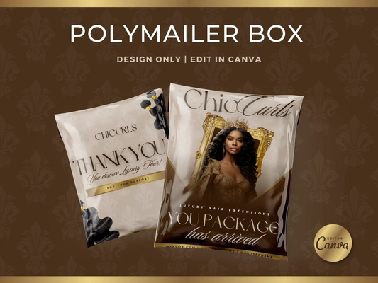 Brown Wig PolyMailer Box - Shaima Studio