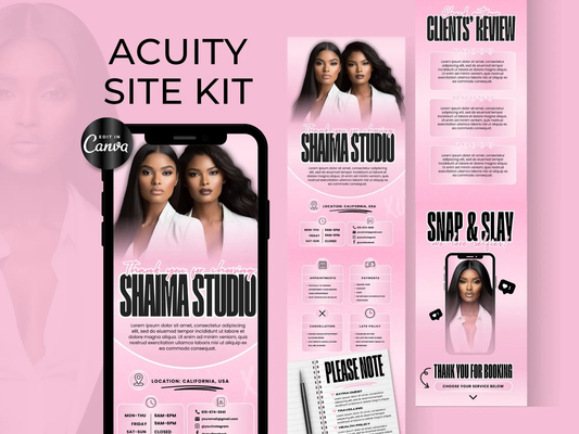 Pastel Pink Acuity Scheduling Site - Shaima Studio