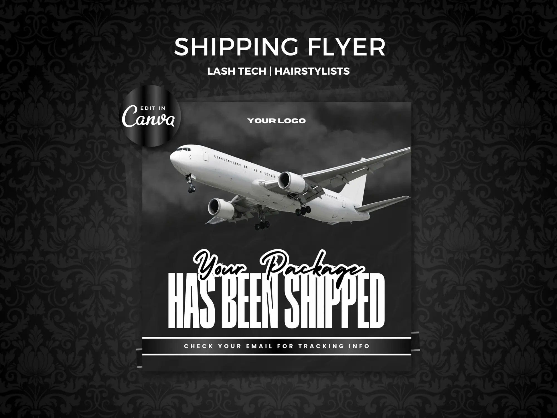 Black Shipping Flyer - Shaima Studio