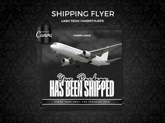 Black Shipping Flyer - Shaima Studio