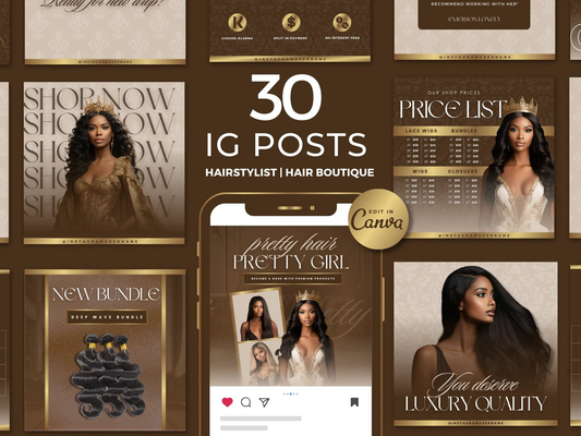 Brown & Gold Hair Instagram Kit - Shaima Studio