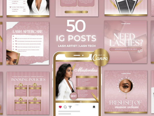 Rose Gold Lash Tech Instagram Kit - Shaima Studio