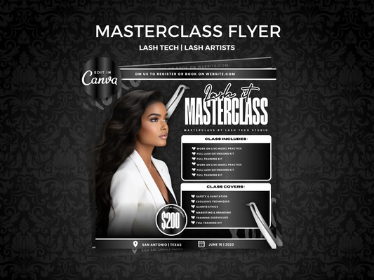 Black Lash Class Flyer - Shaima Studio