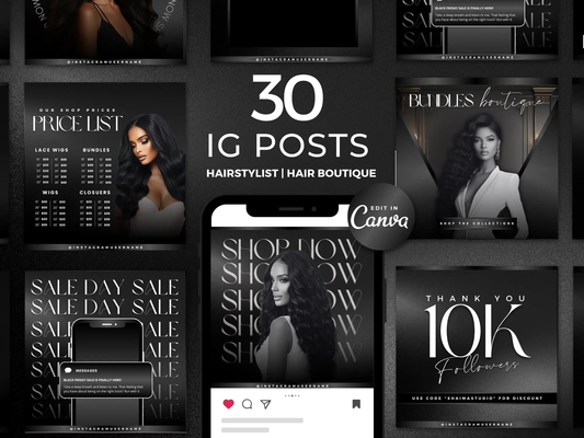 Black Hair Instagram Kit - Shaima Studio