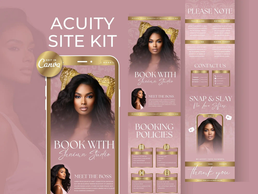 Rose Gold Acuity Scheduling Site - Shaima Studio