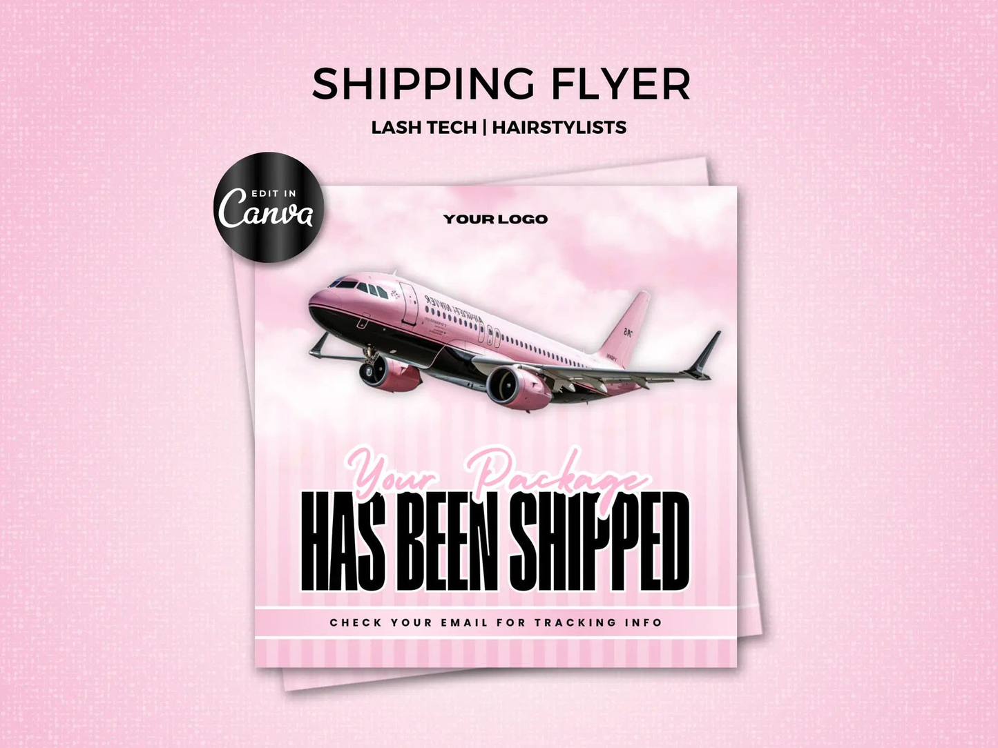 Pink Shipping Flyer - Shaima Studio