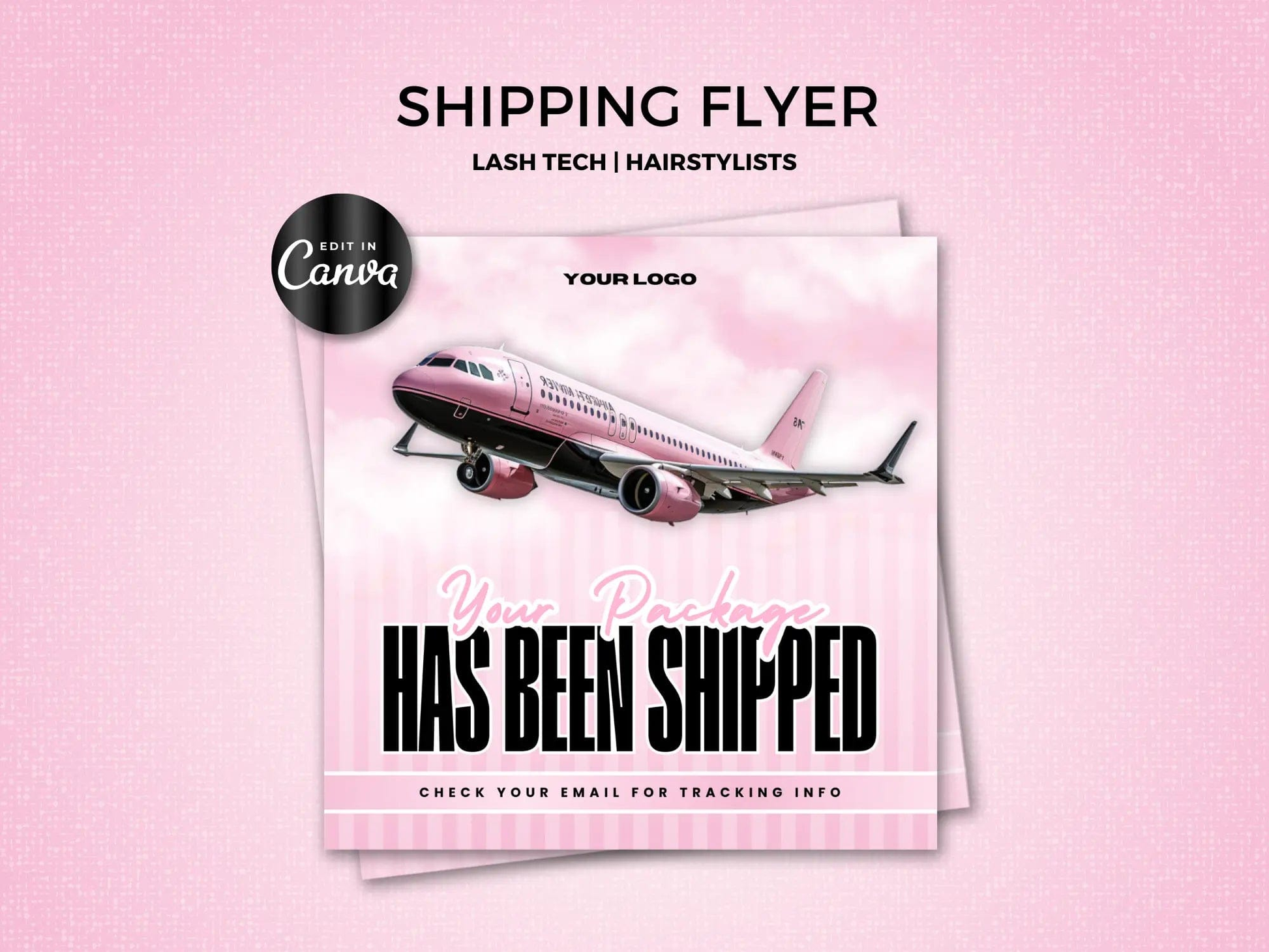 Pink Shipping Flyer - Shaima Studio