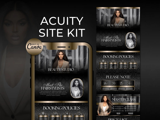 Black & Gold Acuity Scheduling Site - Shaima Studio