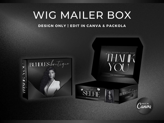Black Wig Mailer Box - Shaima Studio