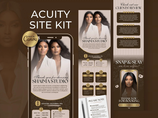 Brown & Beige Acuity Scheduling Site - Shaima Studio