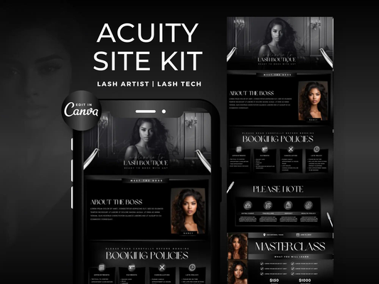 Black Lash Tech Acuity Scheduling Site - Shaima Studio