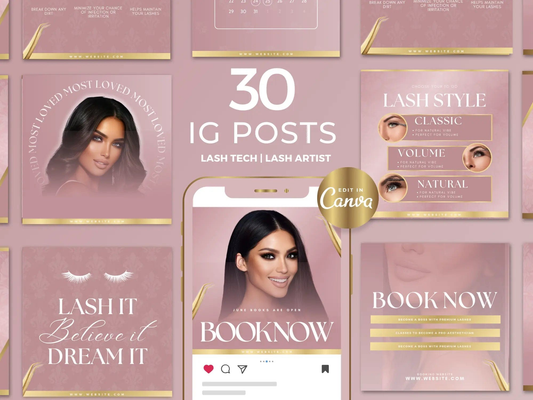 Rose Lash Tech Instagram Kit - Shaima Studio