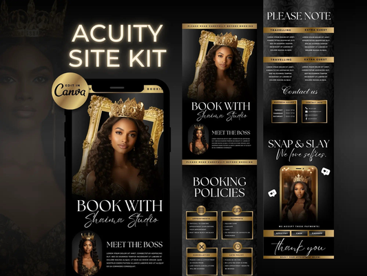 Gold & Black Acuity Scheduling Site - Shaima Studio