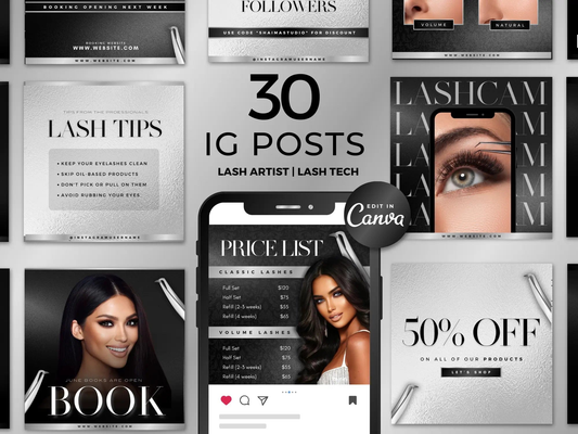 Silver Lash Tech Instagram Kit - Shaima Studio