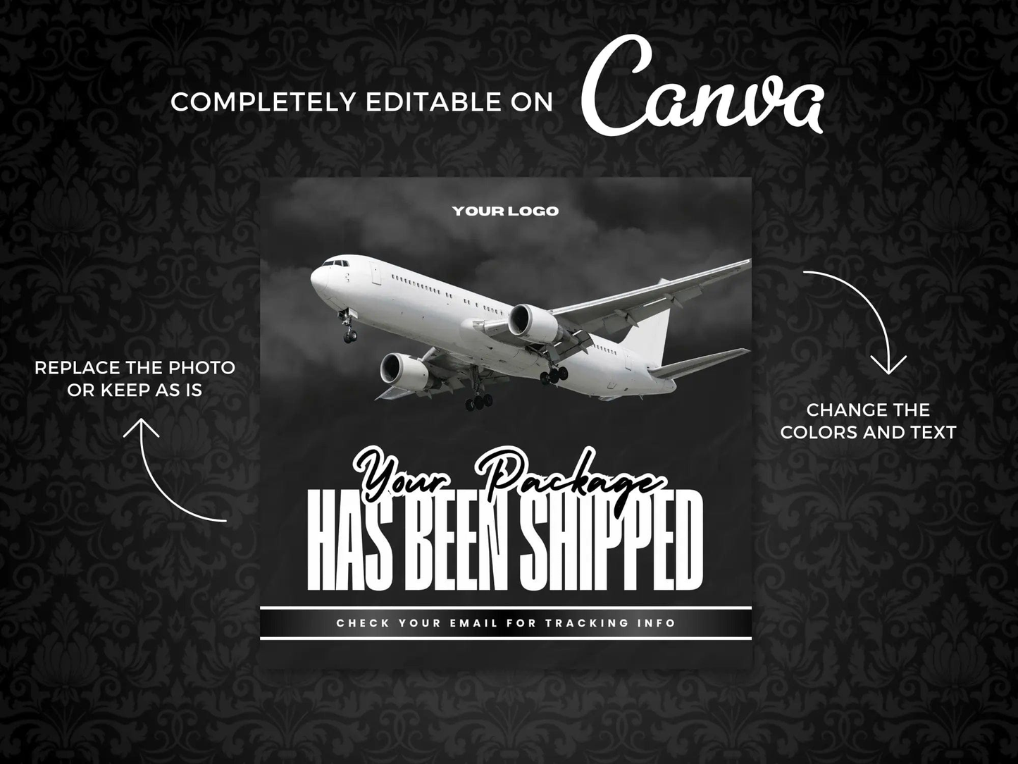 Black Shipping Flyer - Shaima Studio