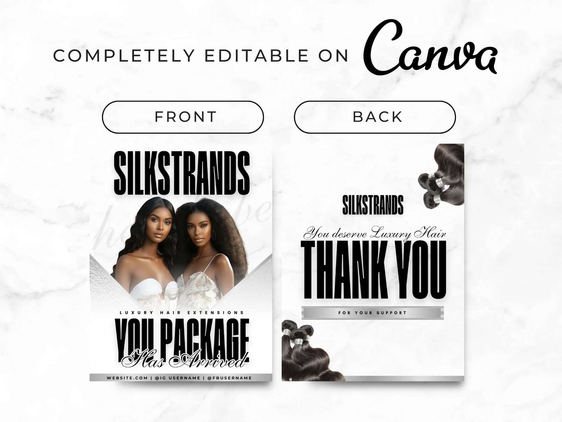 Silver Wig PolyMailer Box - Shaima Studio