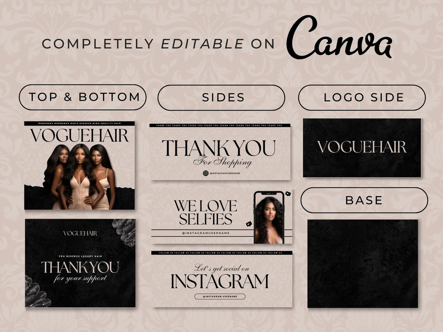 Beige Wig Mailer Box - Shaima Studio