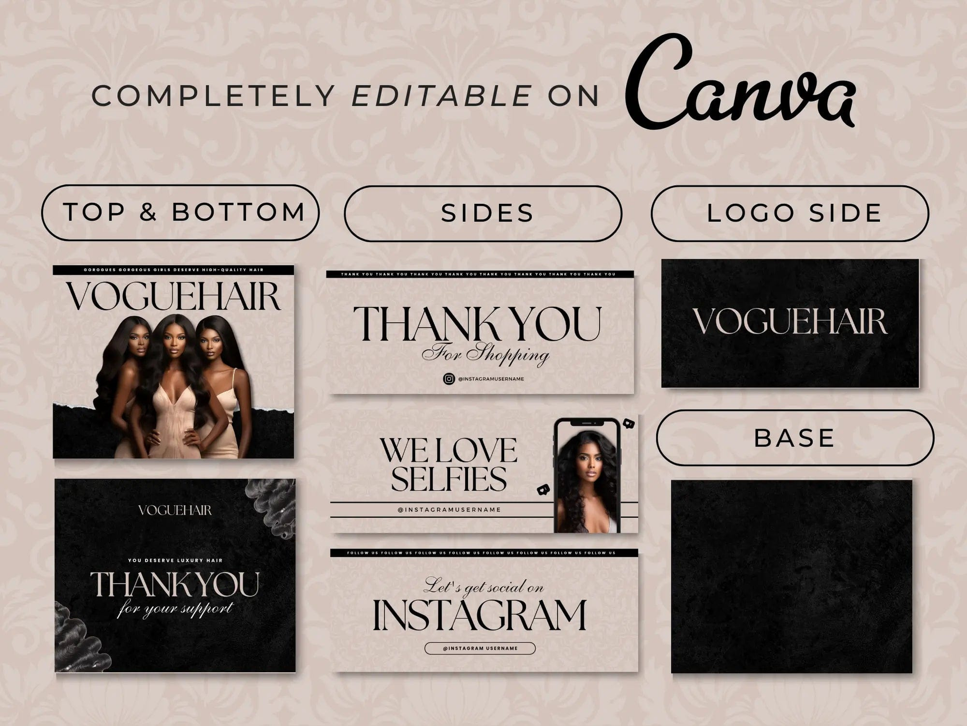 Beige Wig Mailer Box - Shaima Studio