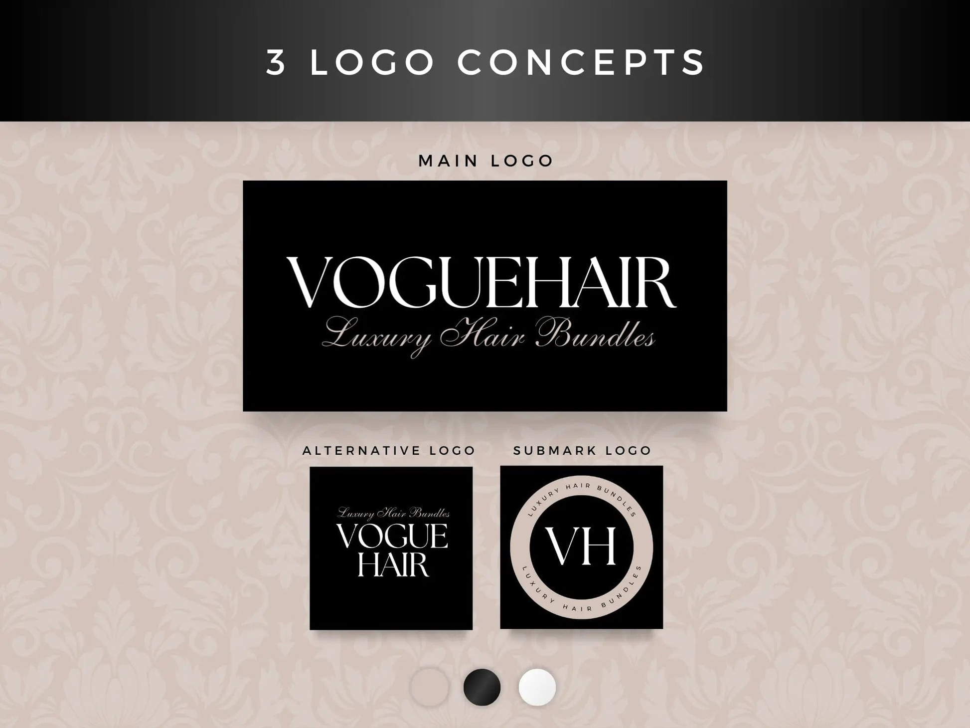 Beige Luxury Hair Branding Kit - Shaima Studio