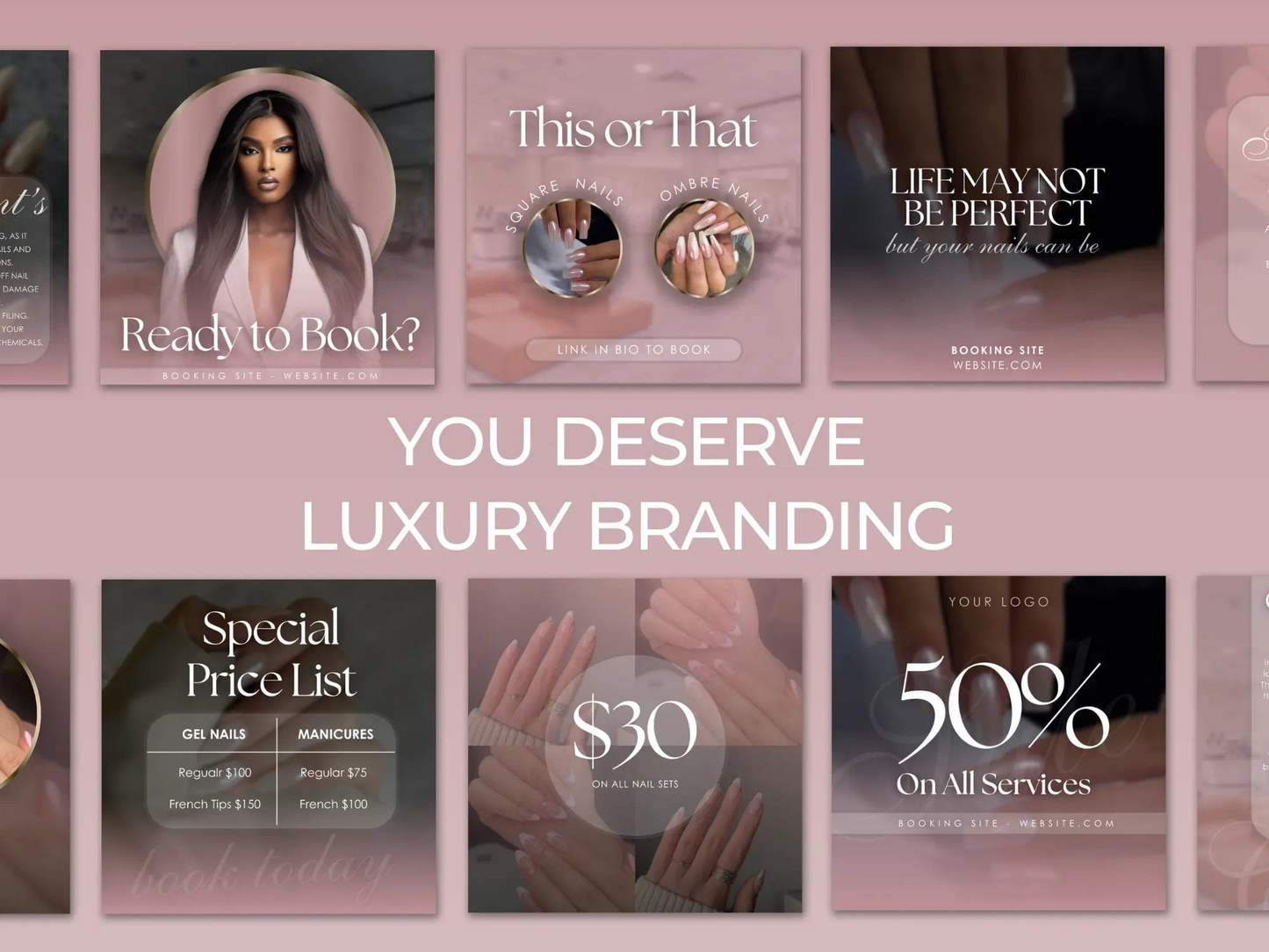 Pink Nail Tech Instagram Kit - Shaima Studio