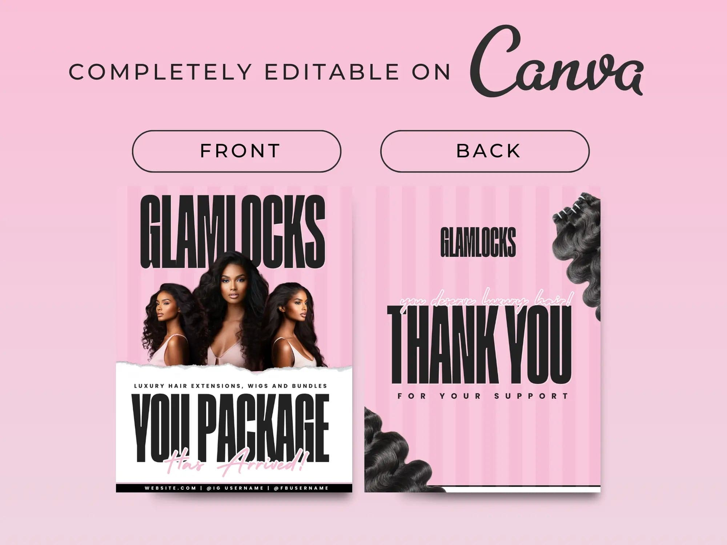 Pink Wig PolyMailer Box - Shaima Studio