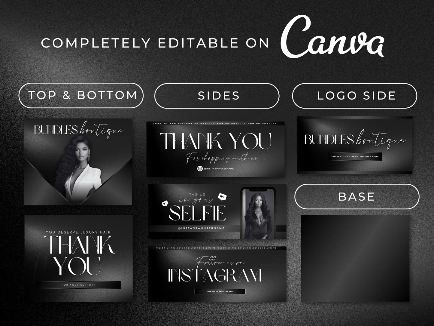 Black Wig Mailer Box - Shaima Studio