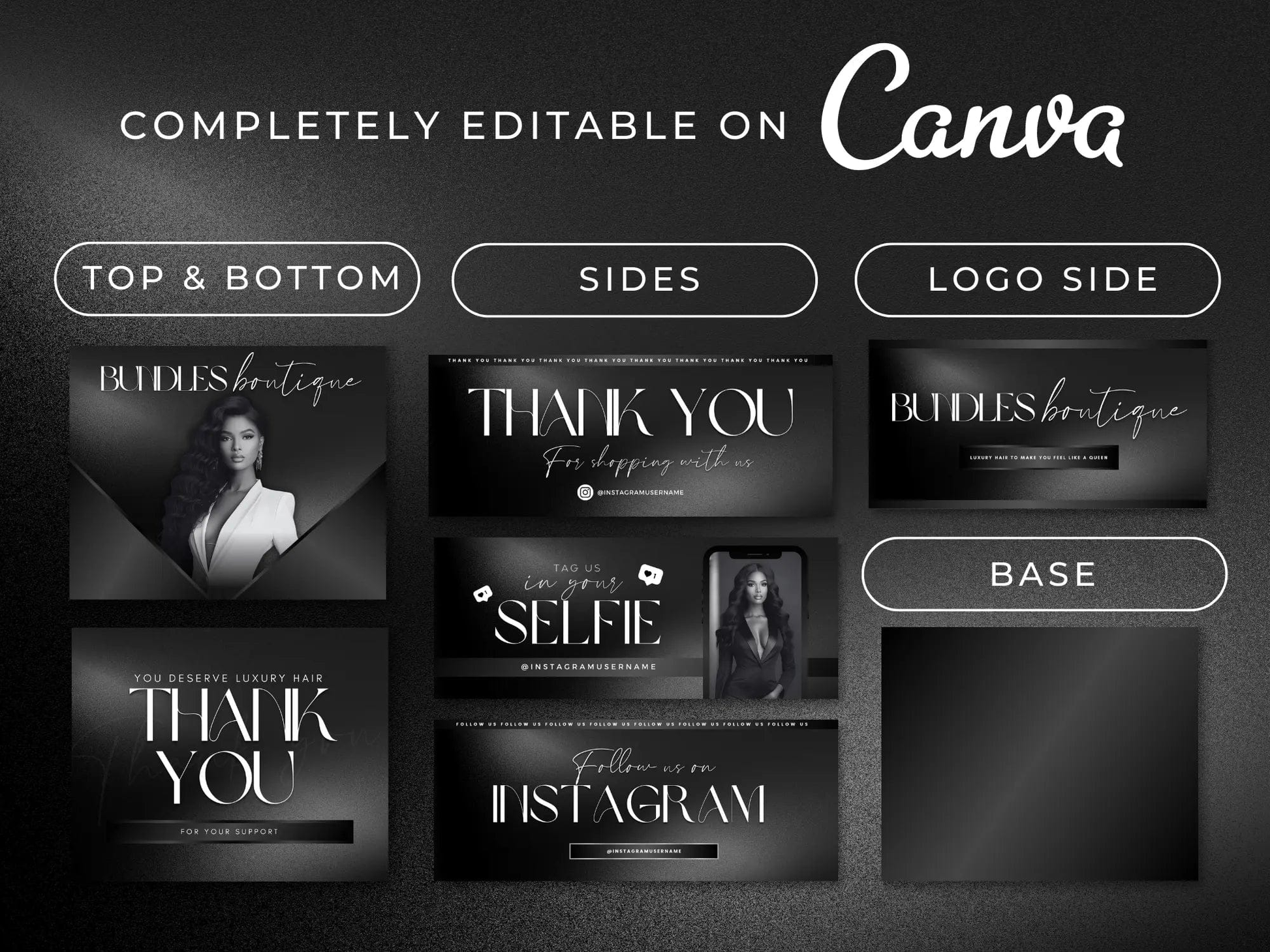 Black Wig Mailer Box - Shaima Studio