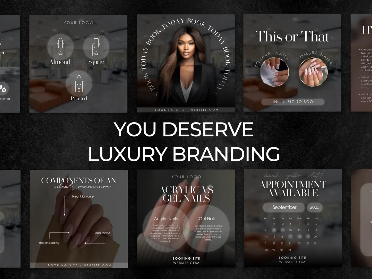 Black Nail Tech Instagram Kit - Shaima Studio