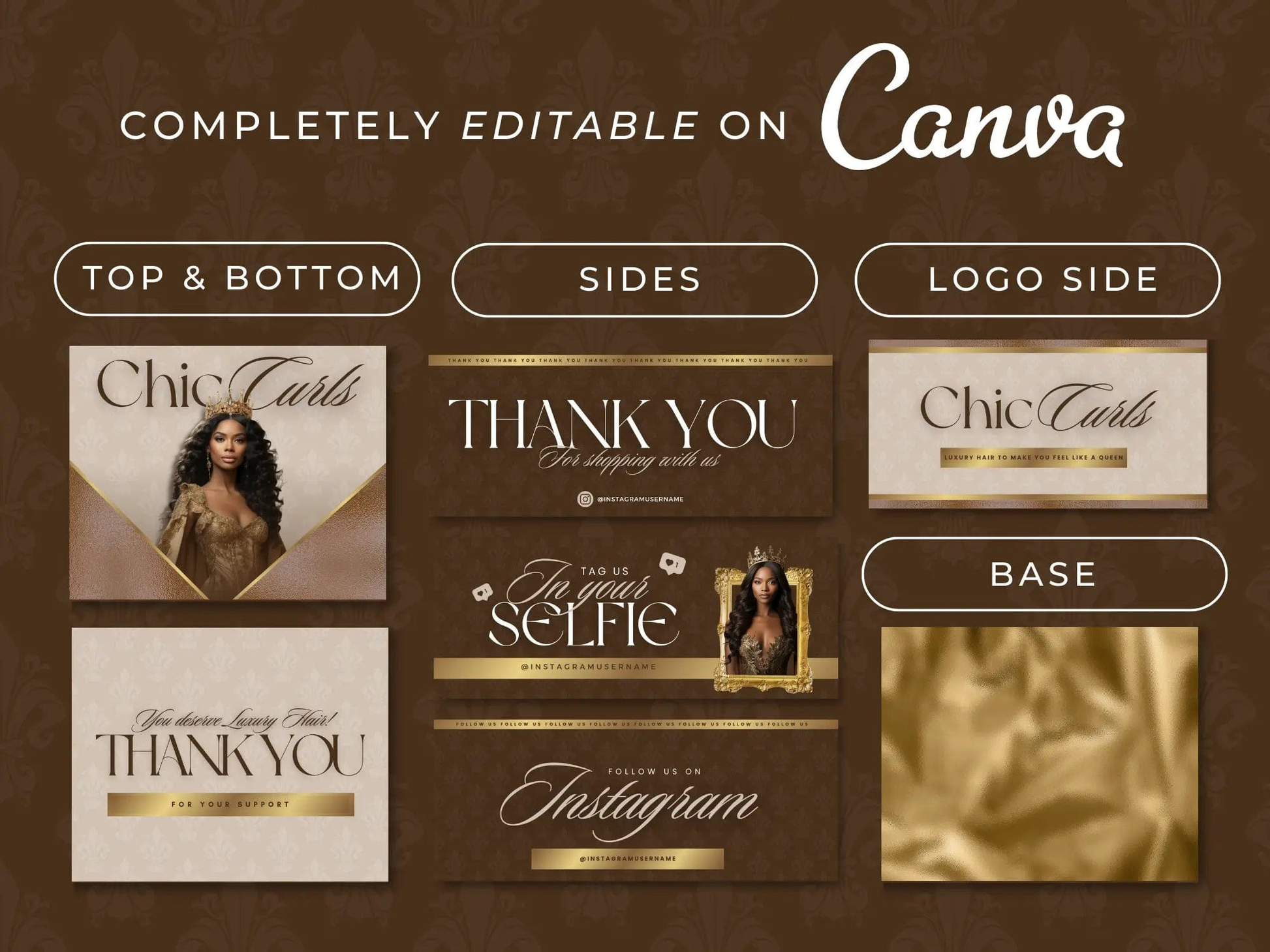 Brown Wig Mailer Box - Shaima Studio