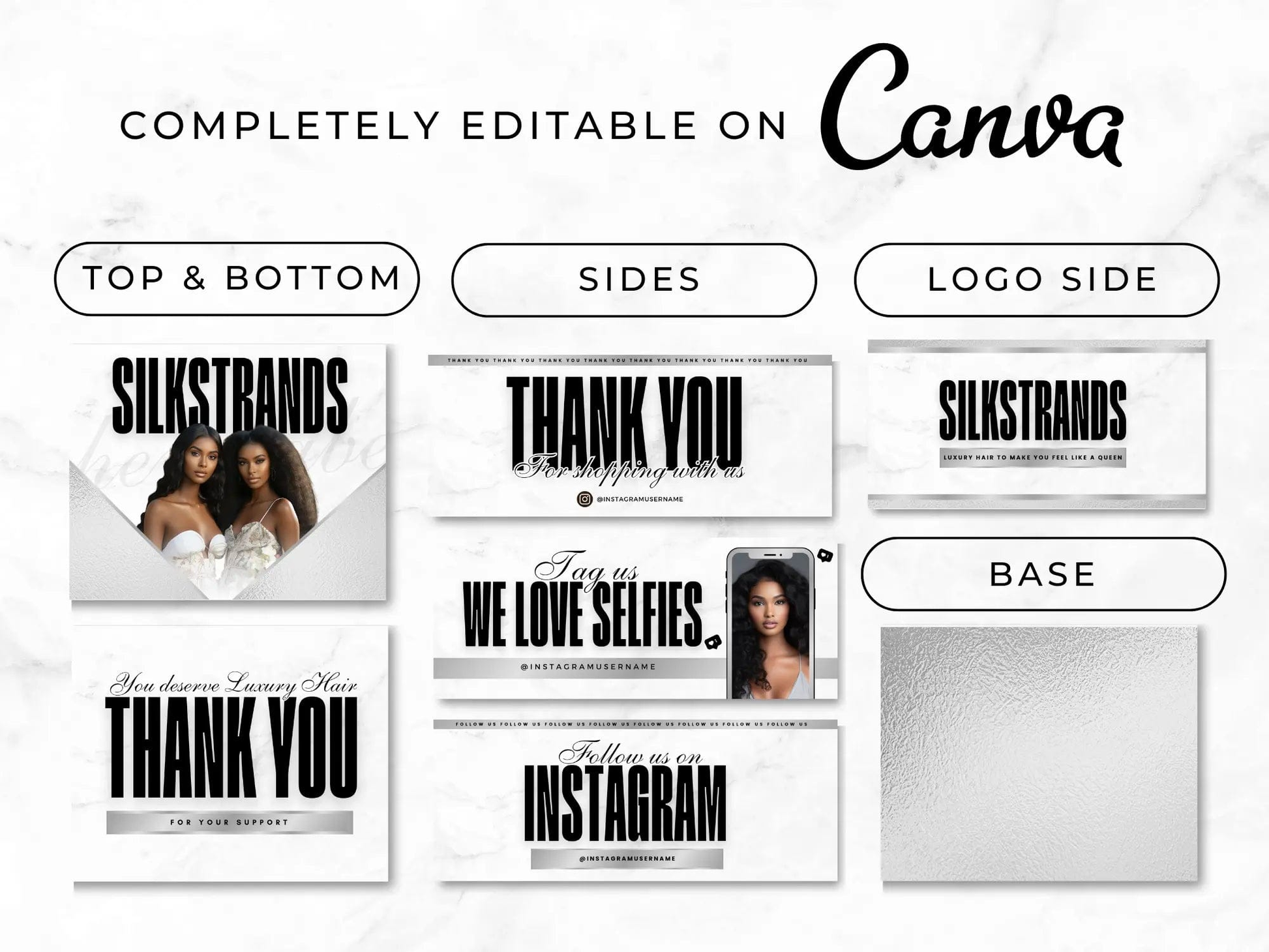 Silver Wig Mailer Box - Shaima Studio