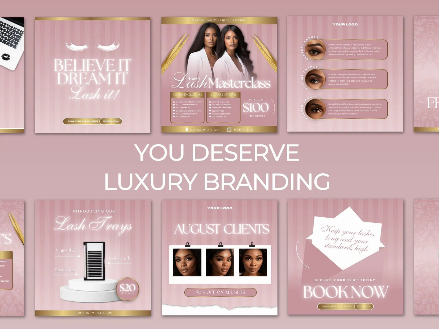 Rose Gold Lash Tech Instagram Kit - Shaima Studio