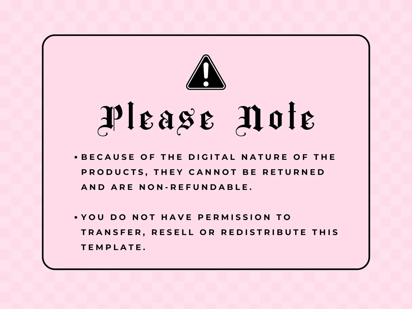 30 Pink & Black Fashion Instagram Kit please note