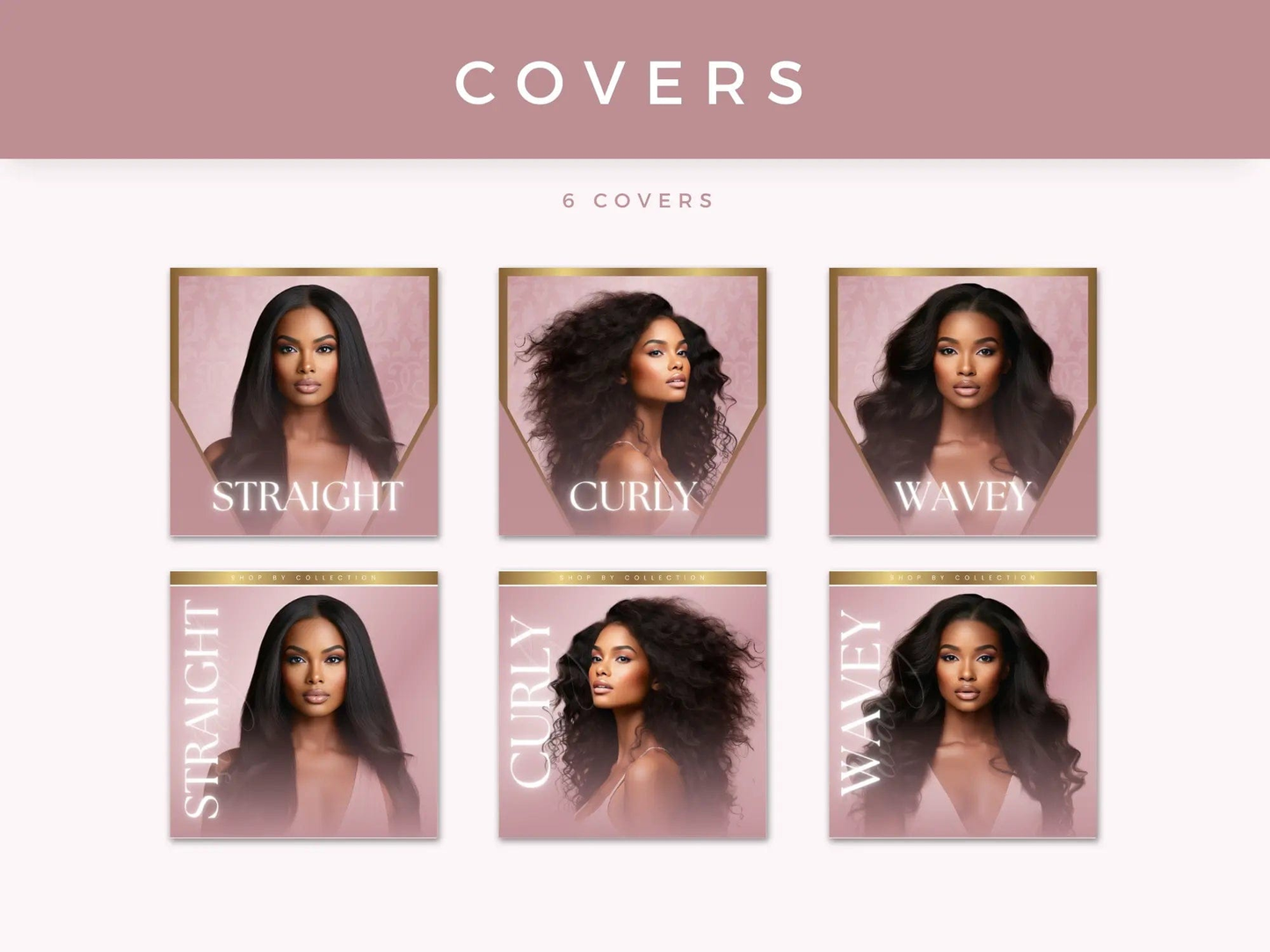 Rose Gold Hair Website Banners Cover
