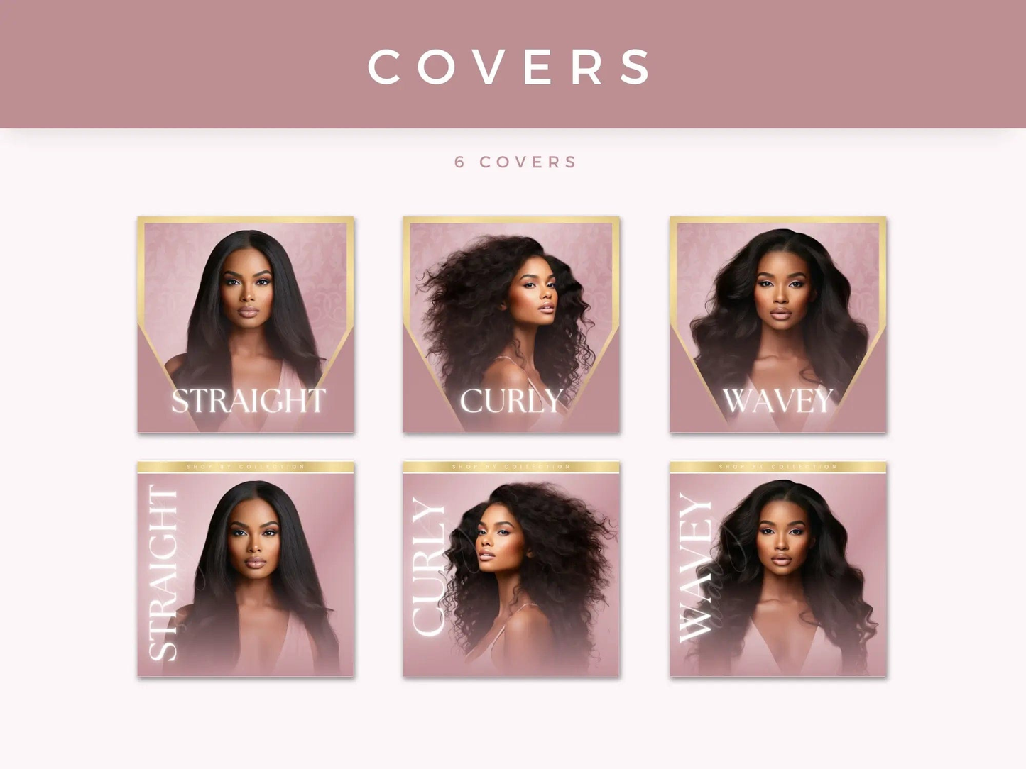 Luxury Rose Gold Hair Website Banners Cover