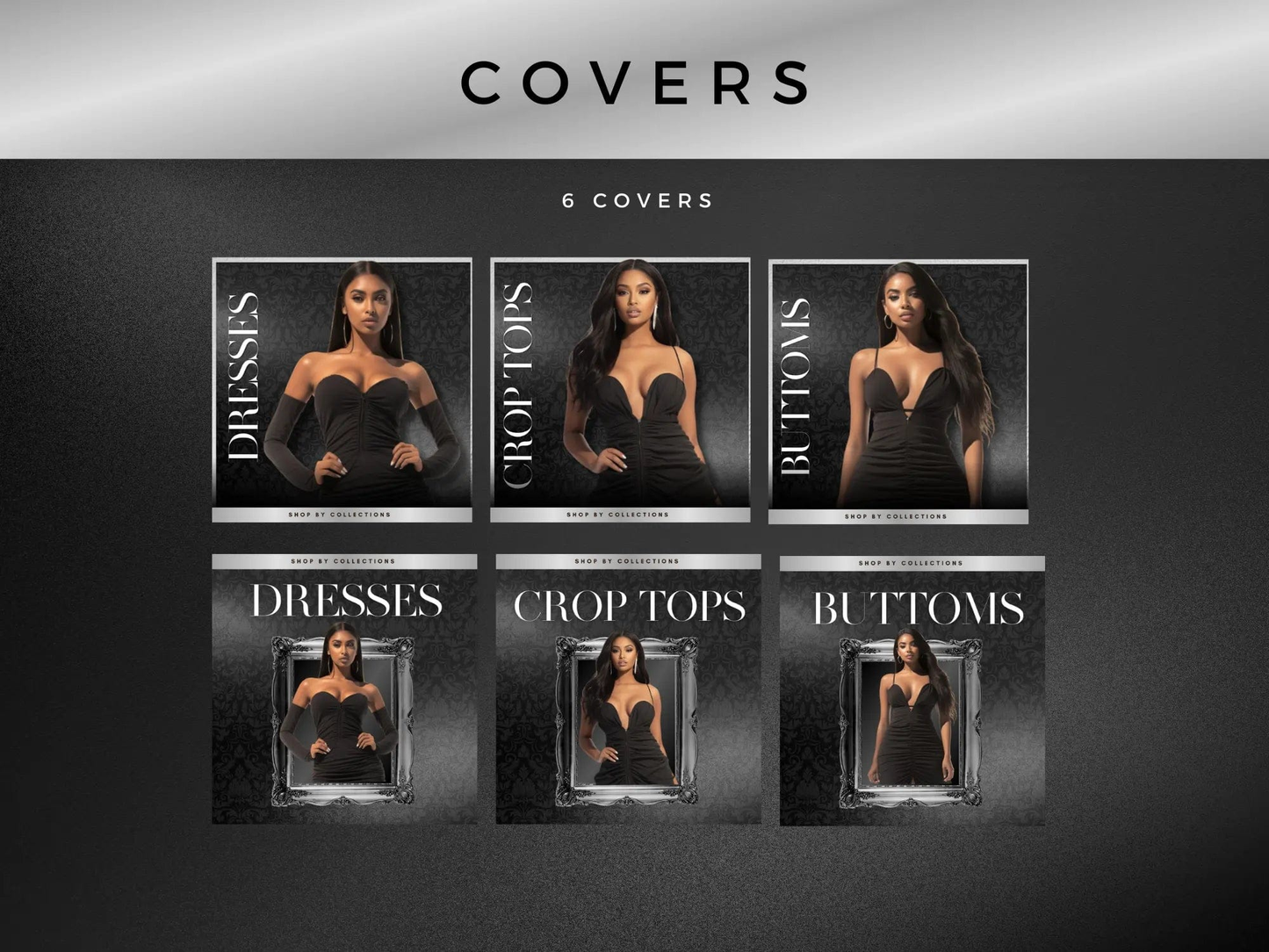 Black & Silver Fashion Website Banners Cover
