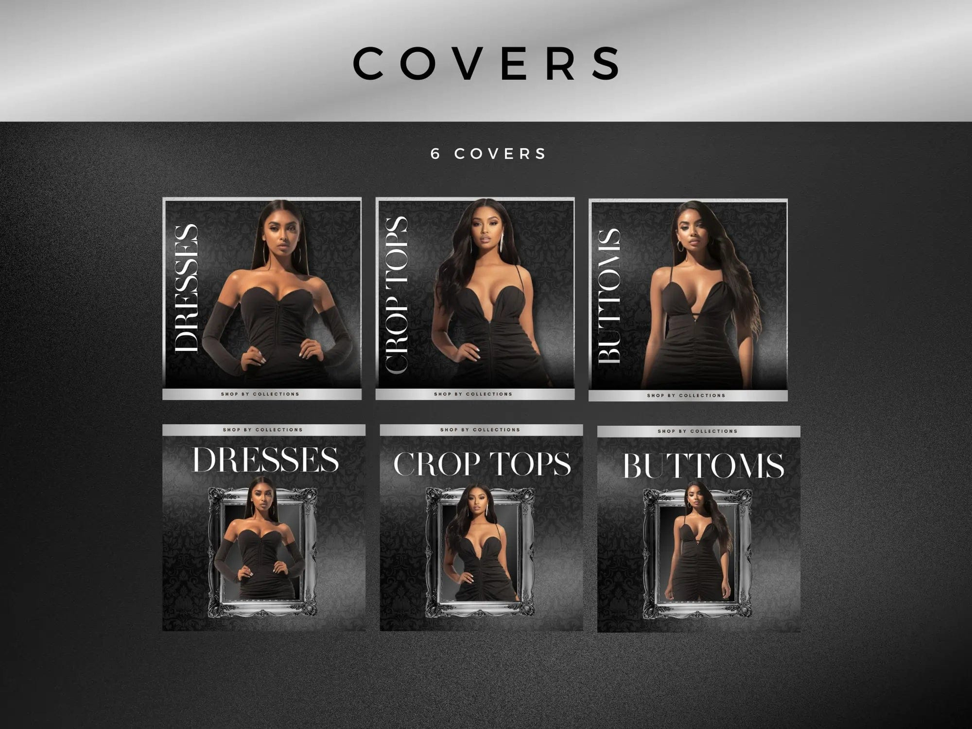 Black & Silver Fashion Website Banners Cover