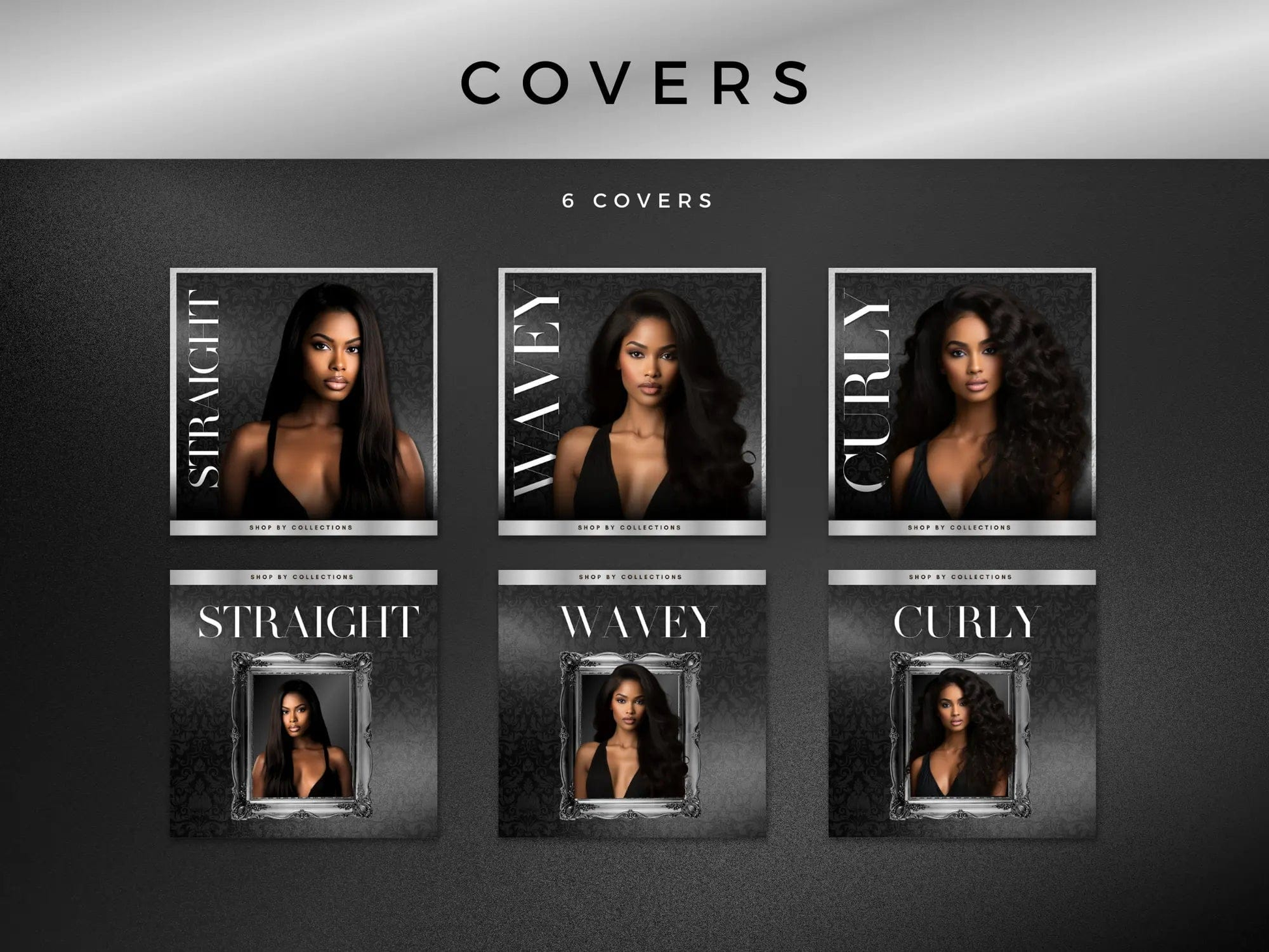 Luxury Silver Hair Website Banners Cover