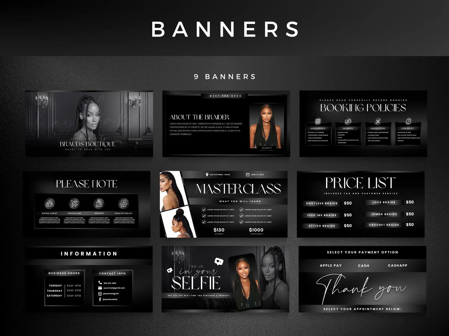 Black Braiding Acuity Scheduling Site - Shaima Studio