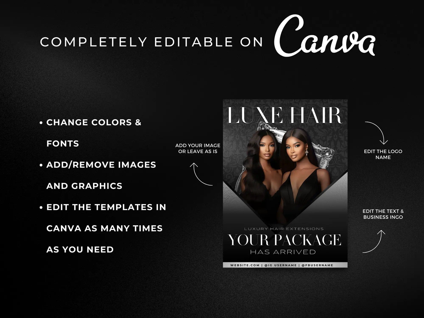 Silver Wig PolyMailer Box - Shaima Studio