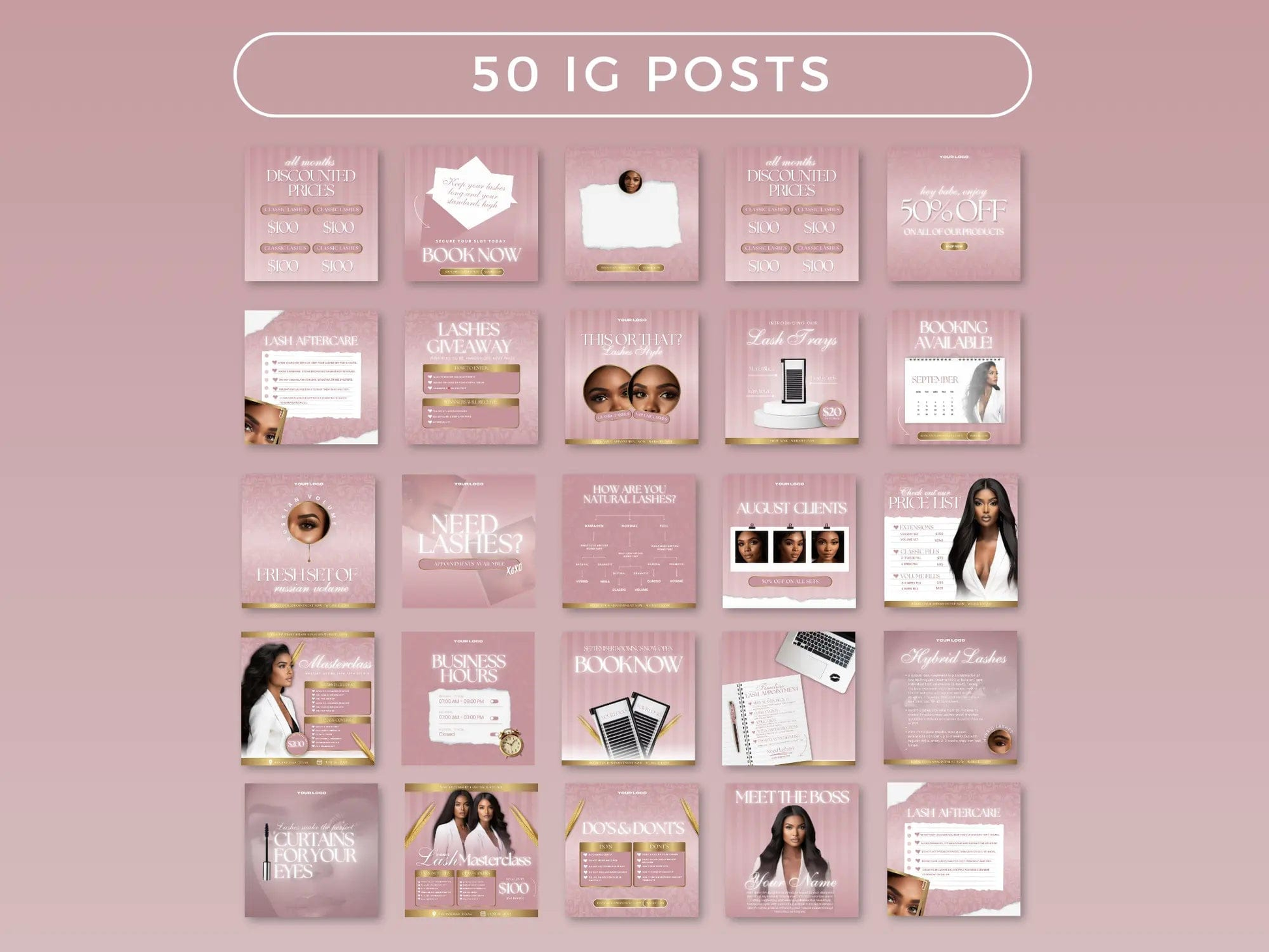 Rose Gold Lash Tech Instagram Kit - Shaima Studio