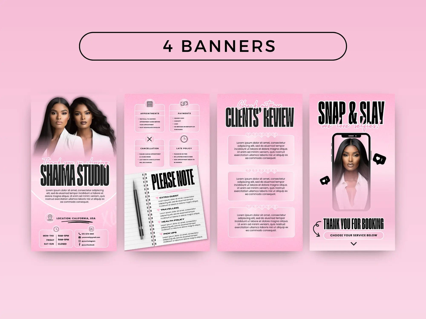 Pastel Pink Acuity Scheduling Site - Shaima Studio