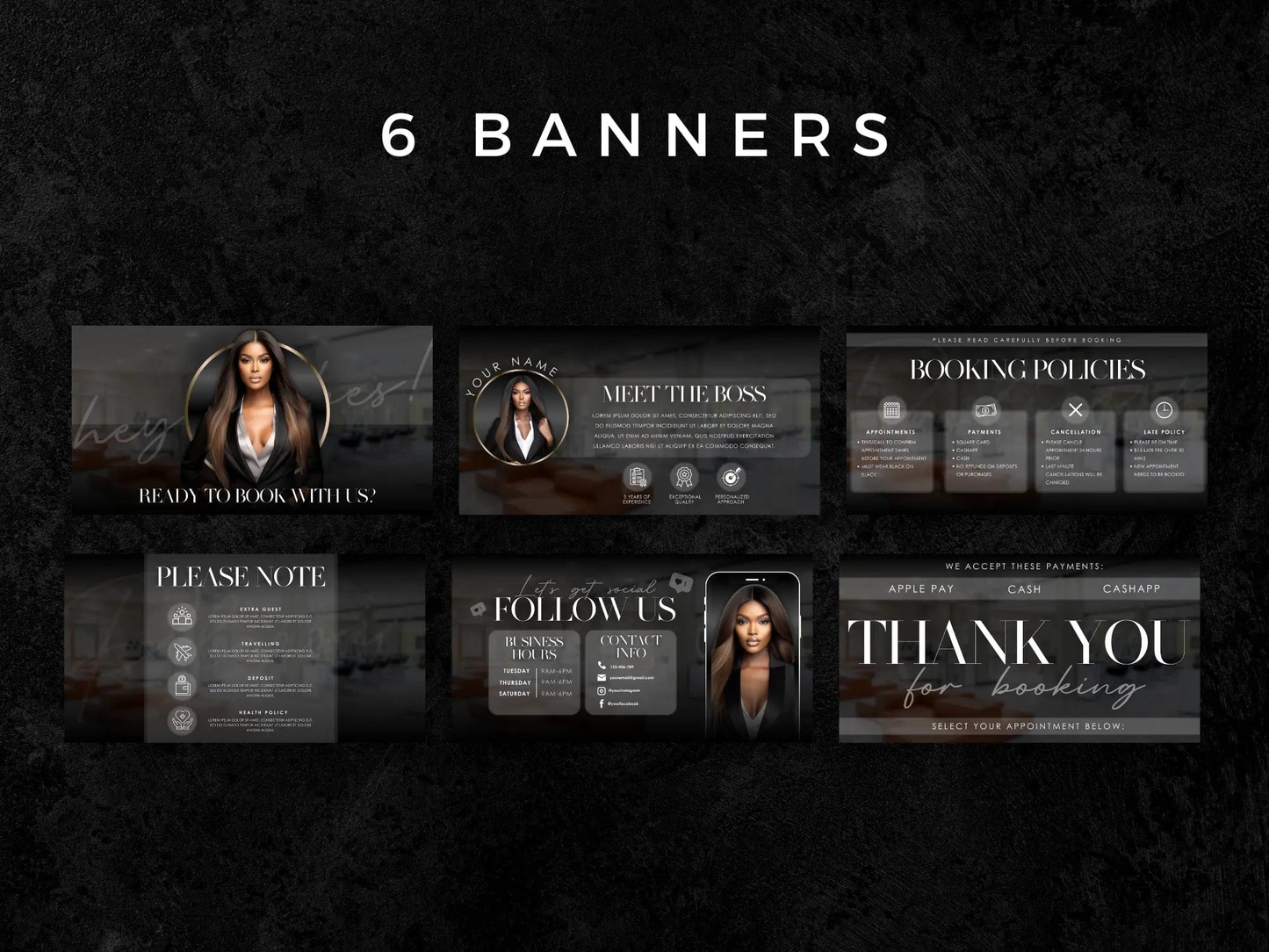 Minimal Black Acuity Scheduling Site - Shaima Studio