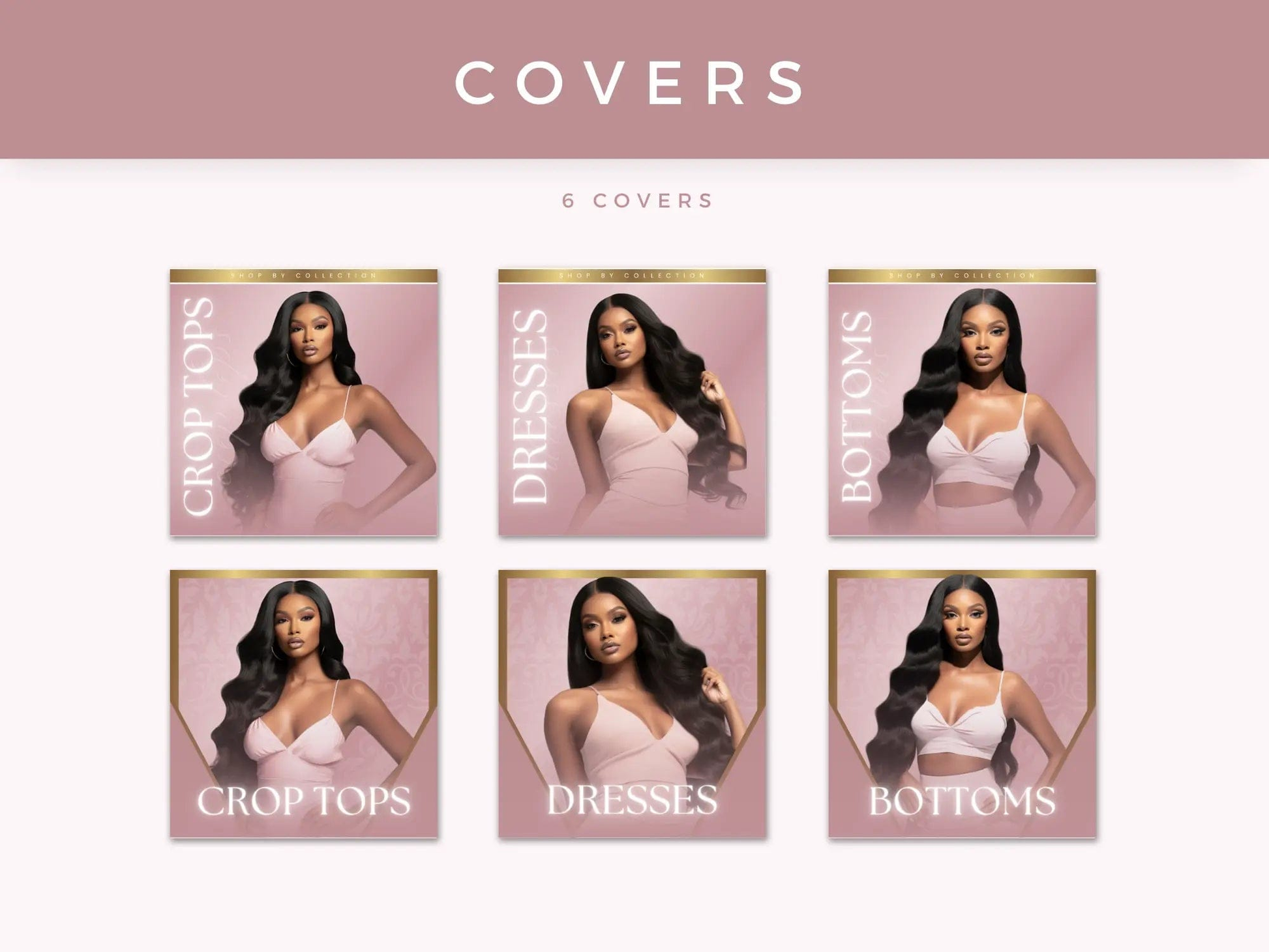 Rose Gold Fashion Website Banners Cover
