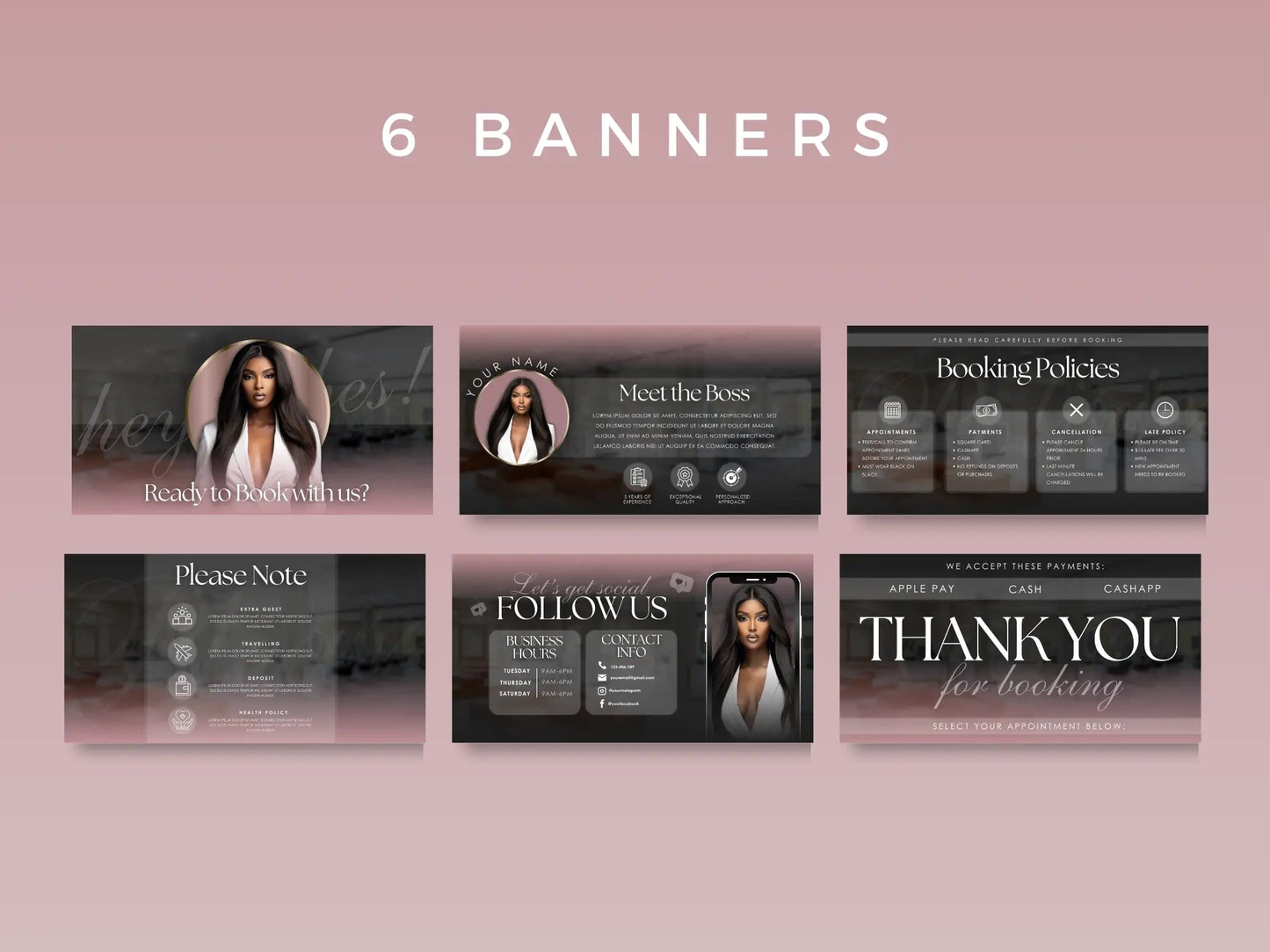 Pink & Black Acuity Scheduling Site - Shaima Studio