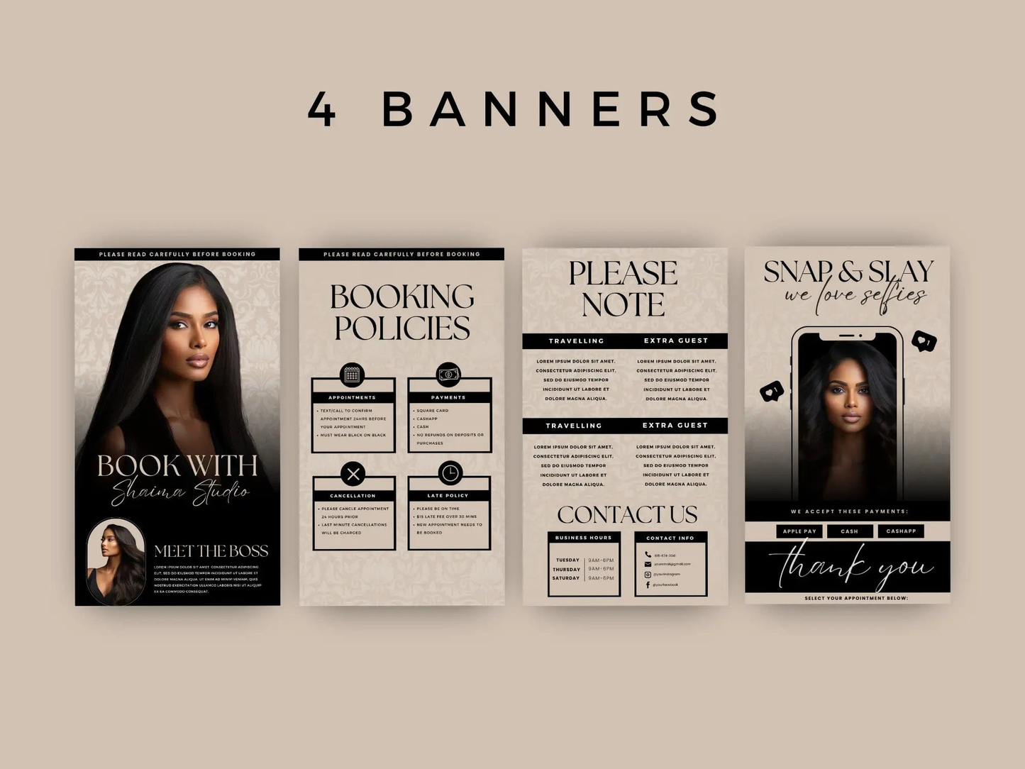 Beige & Black Acuity Scheduling Template - Shaima Studio