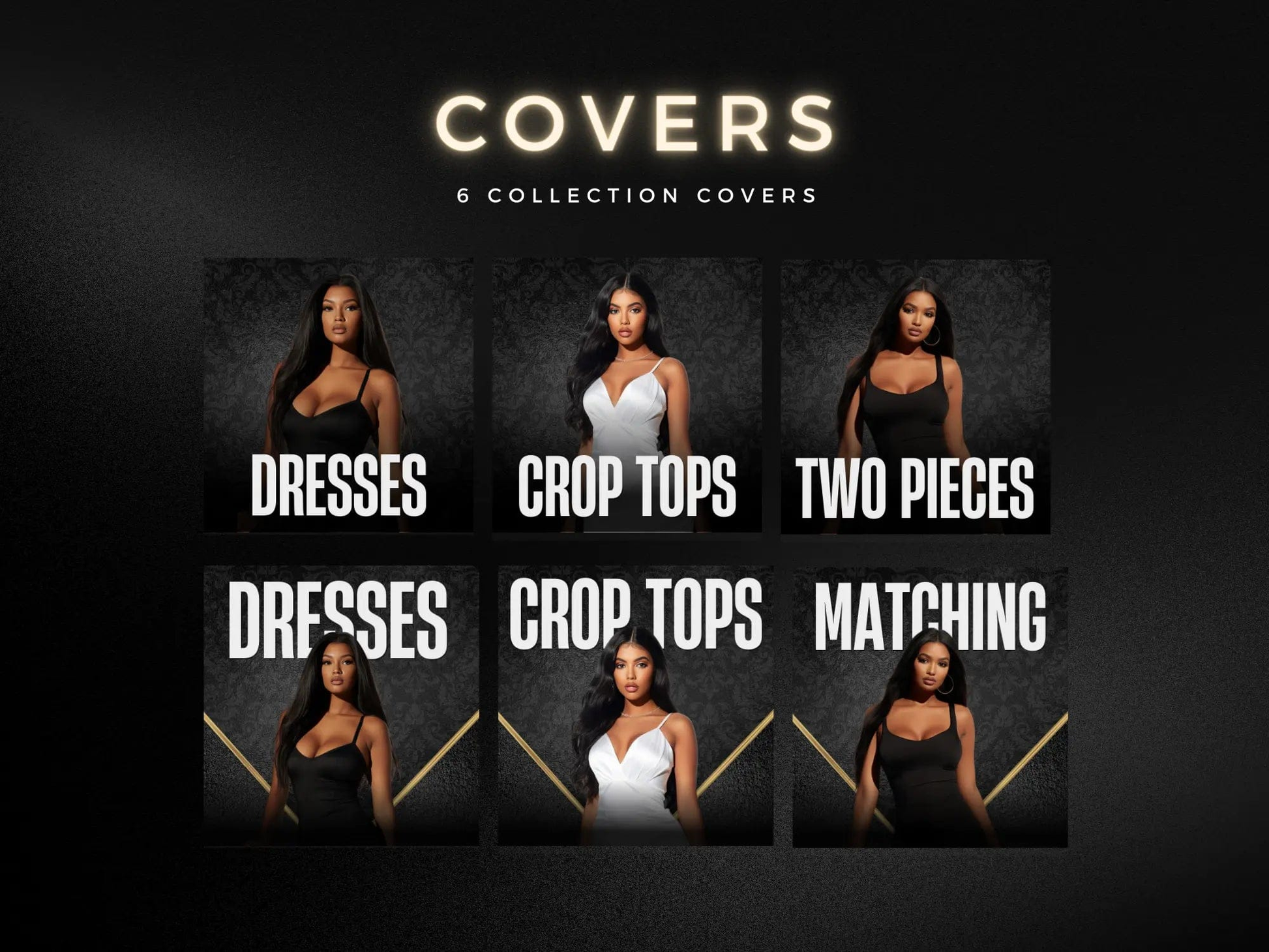 Black & Gold Fashion Website Banners covers